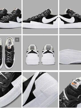 Sacai x Nike Blazer Low ''Black Patent''